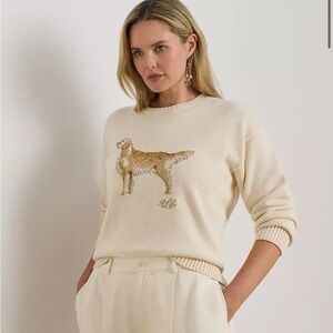 NWT Lauren Ralph Lauren Dog Sweater S